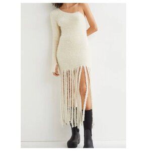 H&M Innovation Co-Exist Story Fringed Knit Dress